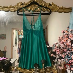 Emerald  green Victoria secret night gown